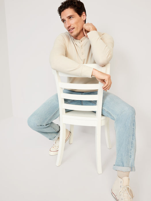 Waffle-Knit Henley T-Shirt for Men