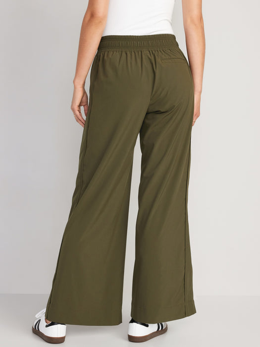 High-Waisted StretchTech Wide-Leg Pants