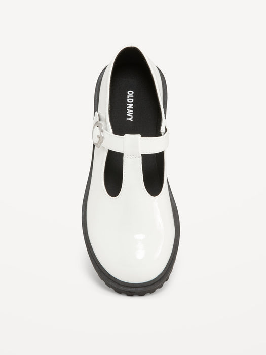 Shiny Faux-Leather Mary-Jane Shoes for Girls