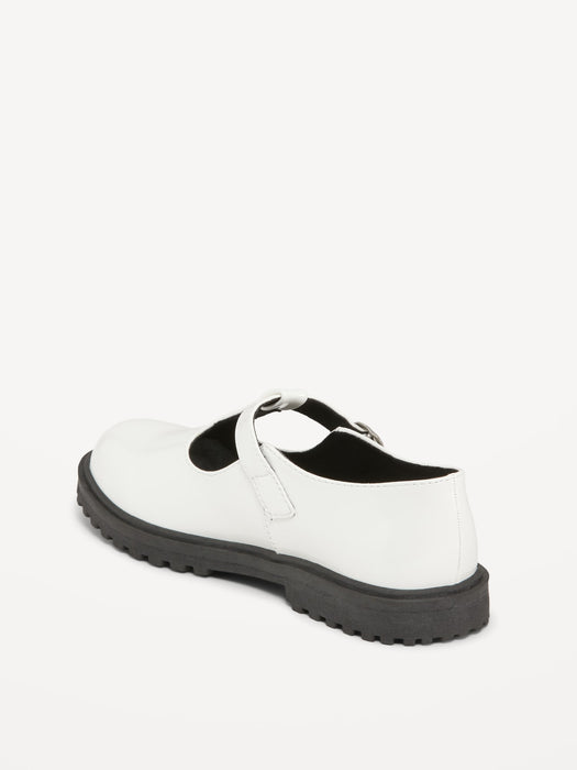 Shiny Faux-Leather Mary-Jane Shoes for Girls