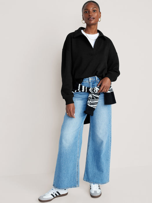 Collared Fleece Pullover