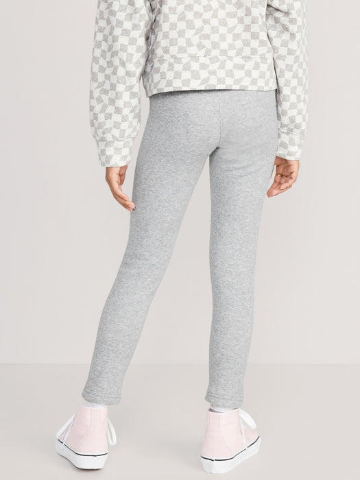 High-Waisted Full-Length Fleece Leggings for Girls