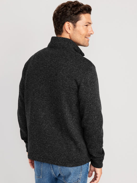Quarter ZipFleece-Knit Pullover