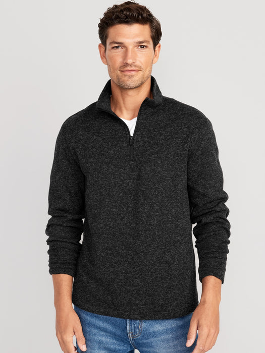 Quarter ZipFleece-Knit Pullover