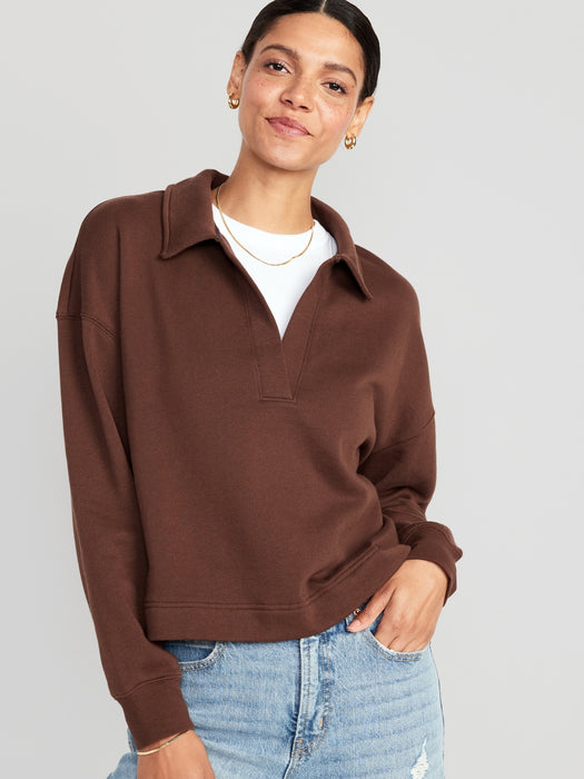 Collared Fleece Pullover