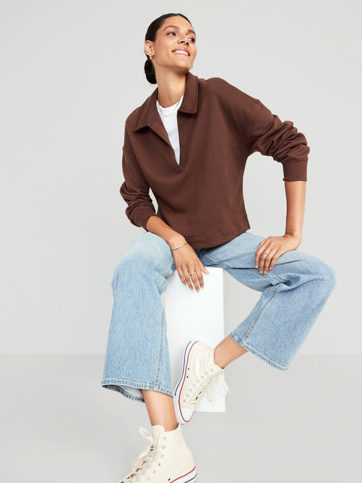 Collared Fleece Pullover