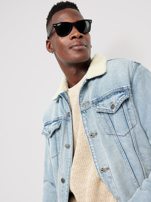 Sherpa-Lined Jean Jacket