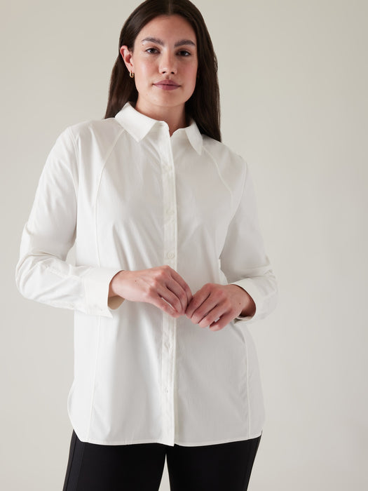 Relaxed Poplin Top