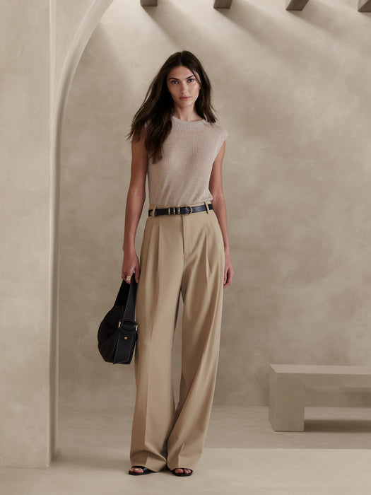 Ravello Leather Mid-Heel Sandal