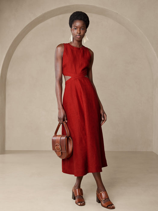 Ravello Leather Mid-Heel Sandal