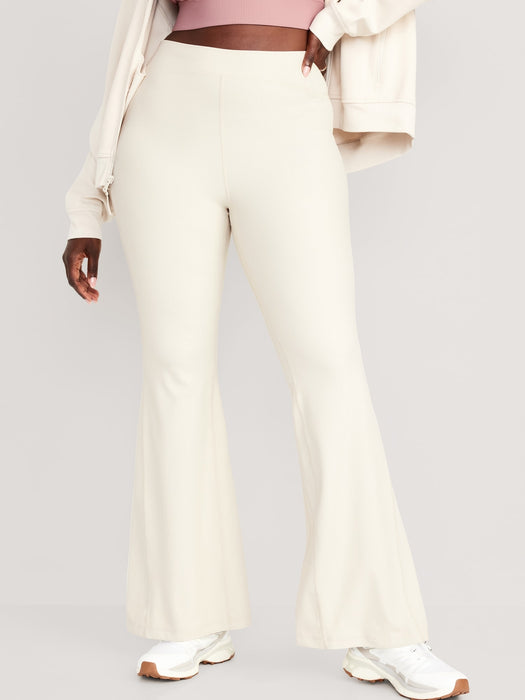 Extra High-Waisted PowerSoft Ribbed Super Flare Leggings