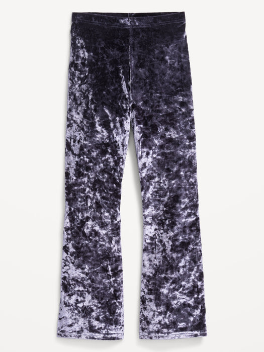 Crushed Velvet Flare Leggings for Girls