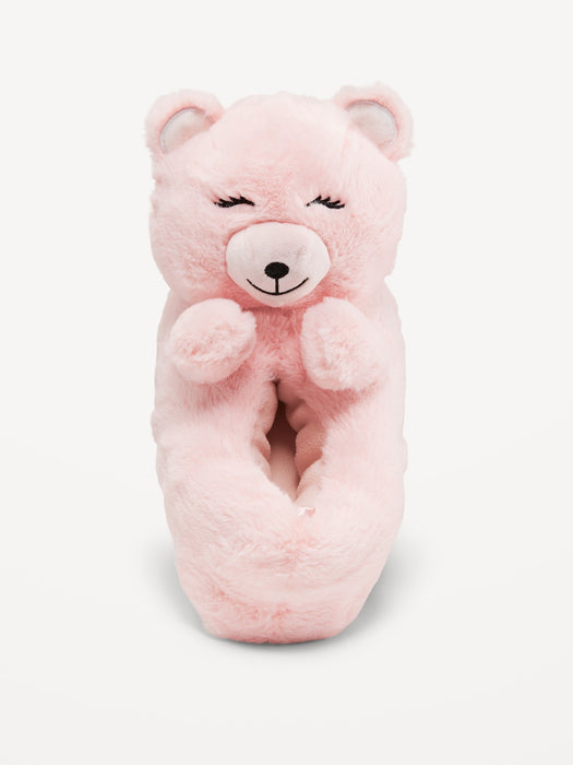 Faux-Fur Critter Slippers for Girls