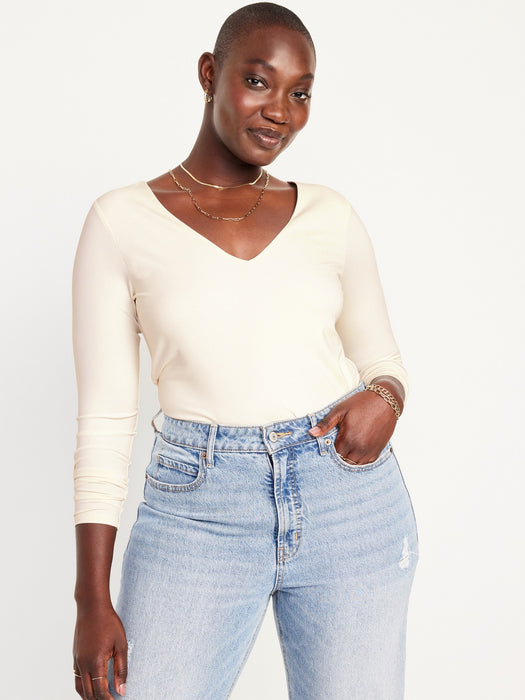 Double Layer Sculpting Crop T-Shirt