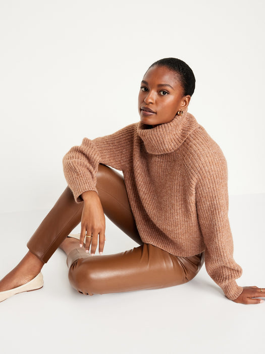 Extra High-Waisted Faux Leather Pants