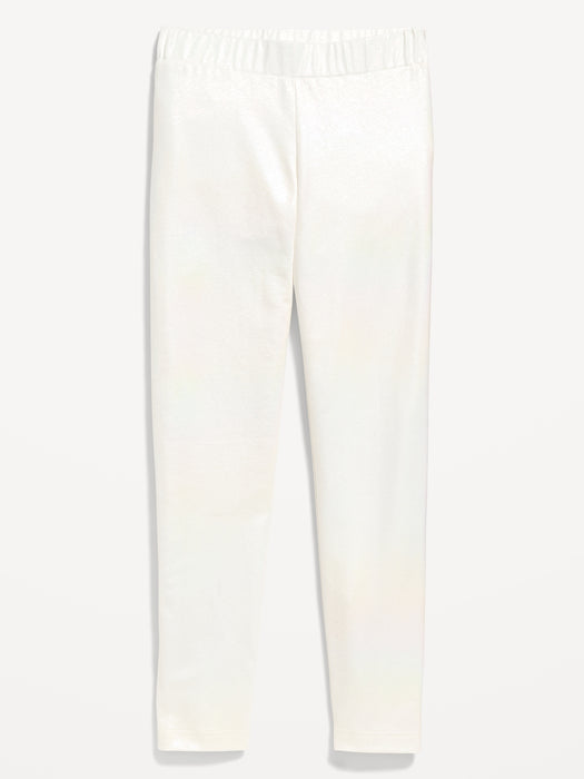 Shiny High-Waisted Leggings for Girls