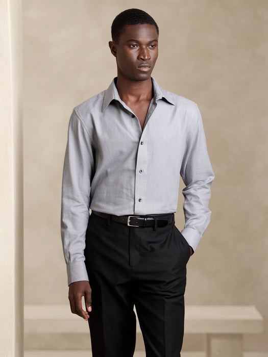Tailored Slim Cotton-Cashmere Dress Shirt