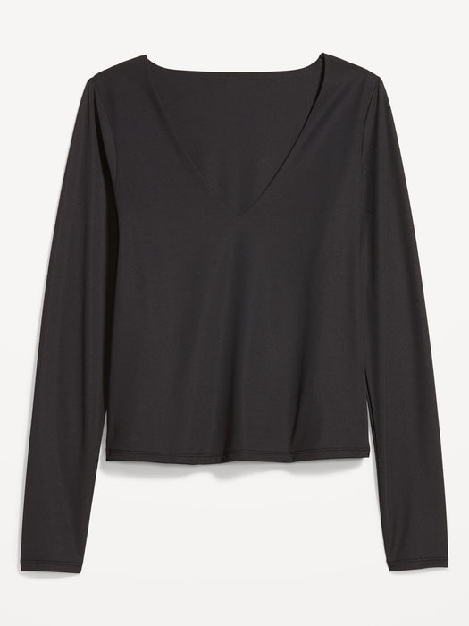 Double Layer Sculpting Crop T-Shirt