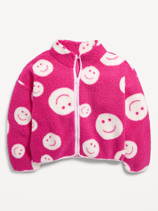 Cozy Sherpa Zip Jacket for Girls
