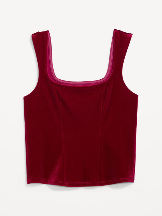Sleeveless Velvet Top
