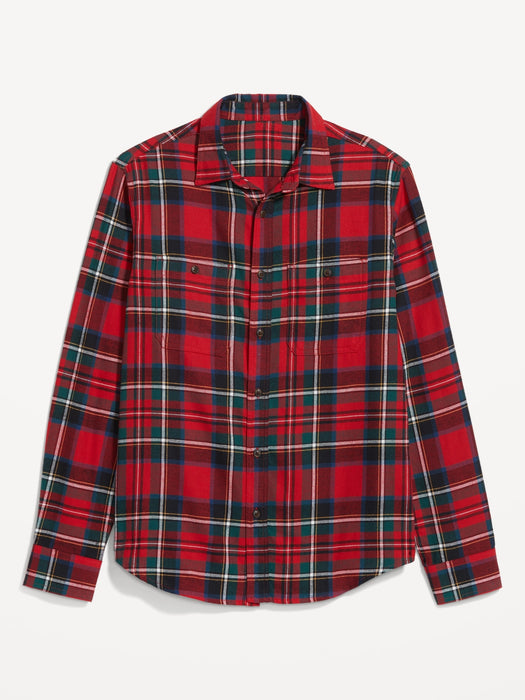 Double-Brushed Flannel Shirt