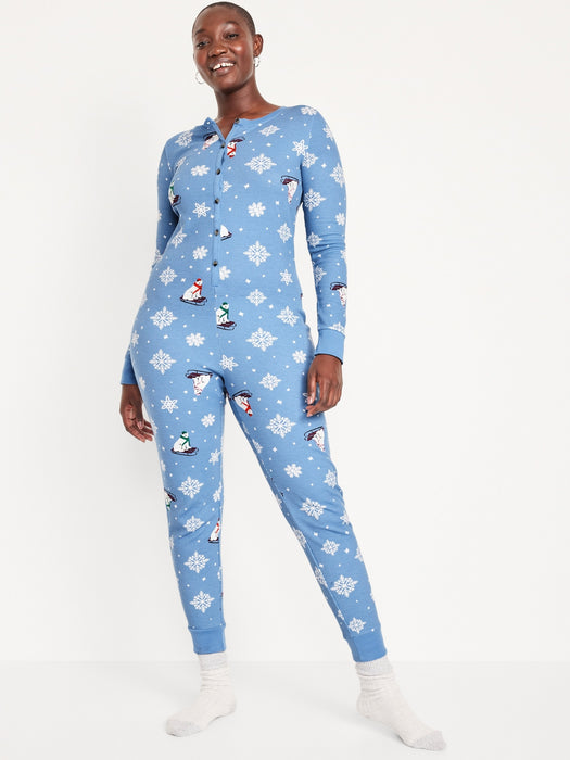 Thermal-Knit Pajama One-Piece