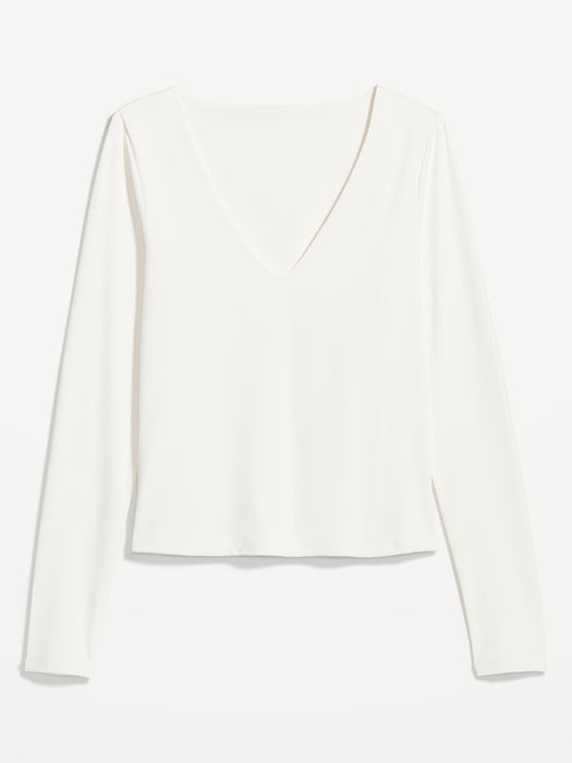 Double Layer Sculpting Crop T-Shirt