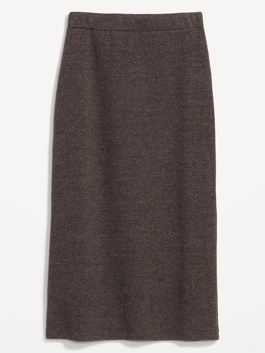 Rib-Knit Midi Skirt