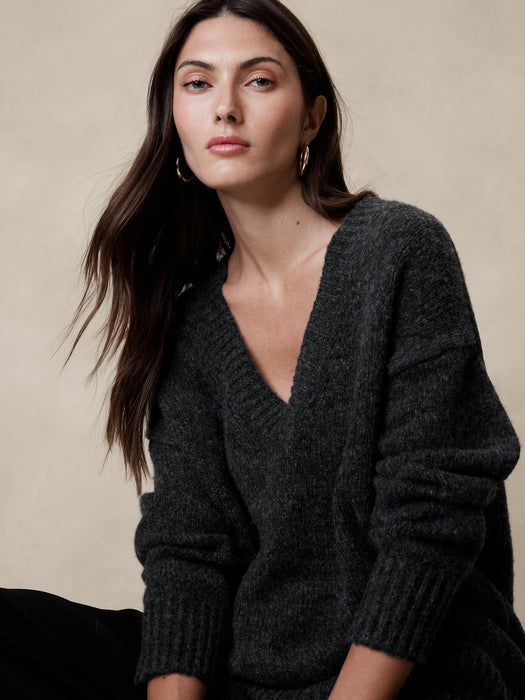 Salma Oversized Wool-Cotton Sweater