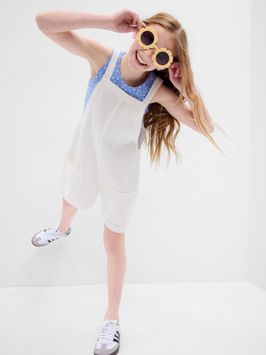 Kids Crinkle Gauze Utility Romper