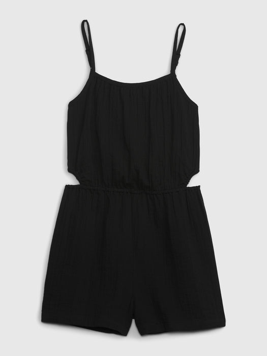 Kids Crinkle Gauze Cutout Romper