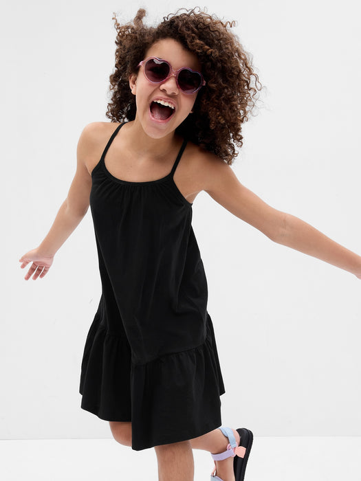 Kids Criss-Cross Tiered Dress