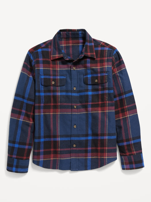 Soft-Brushed Flannel Pocket Shirt for Boys