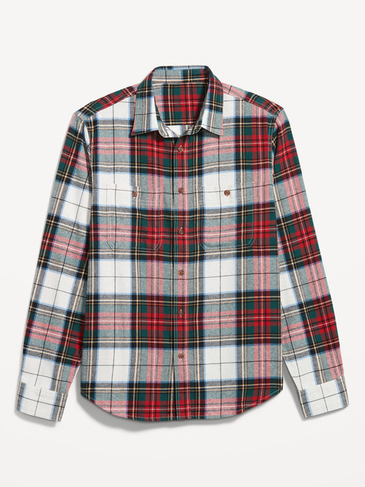 Double-Brushed Flannel Shirt