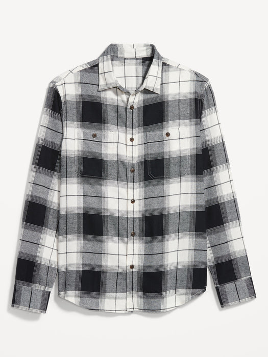 Double-Brushed Flannel Shirt