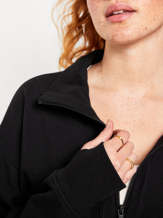 Dynamic Fleece Oversized Half Zip Tunic