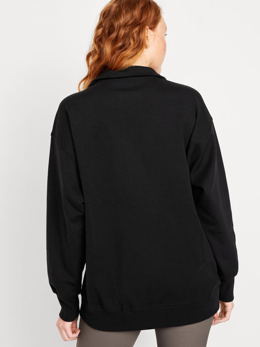 Dynamic Fleece Oversized Half Zip Tunic