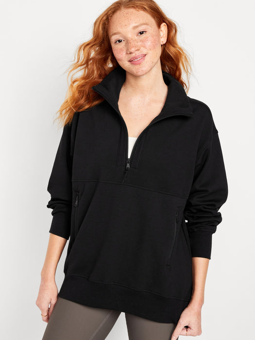 Dynamic Fleece Oversized Half Zip Tunic