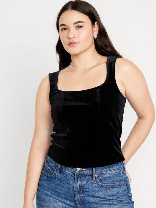 Sleeveless Velvet Top for Women