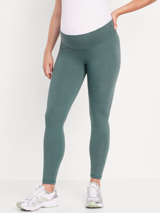 Maternity Rollover-Waist PowerChill 7/8-Length Leggings