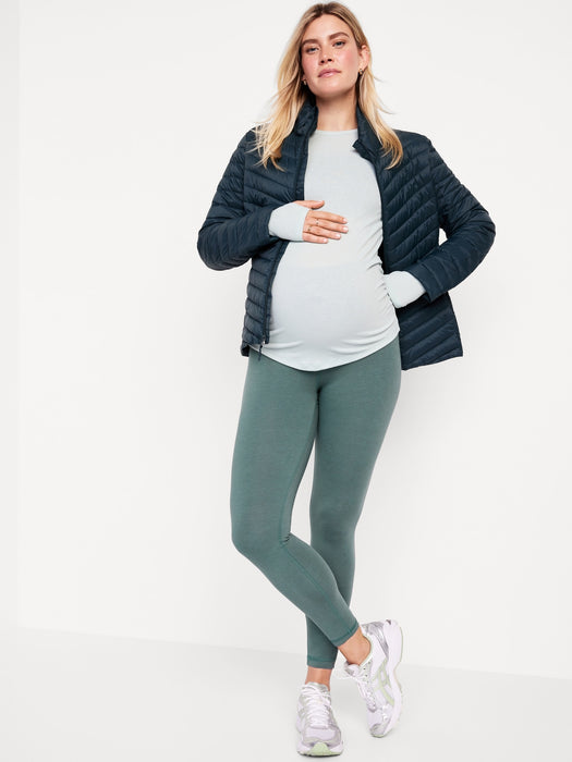 Maternity Rollover-Waist PowerChill 7/8-Length Leggings