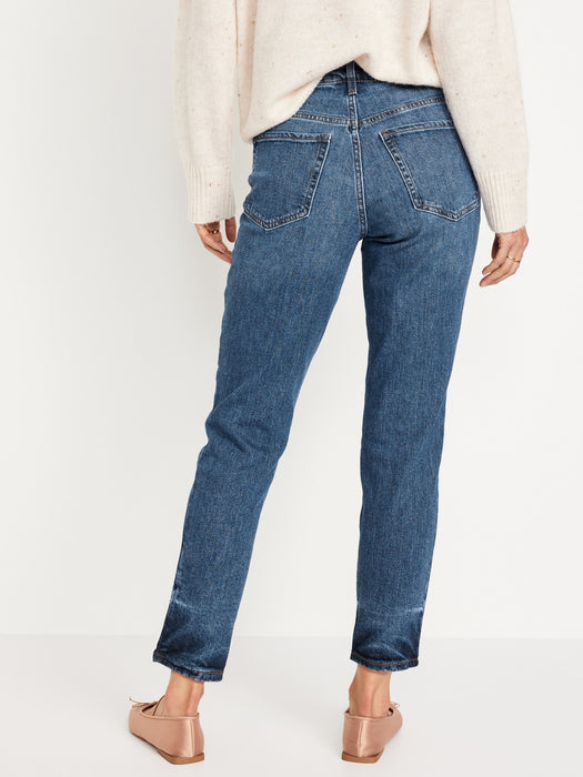 High-Waisted OG Straight Cotton-Hemp Blend Ankle Jeans