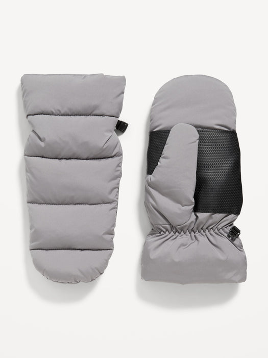 Water-Resistant Puffer Snow Mittens for Men
