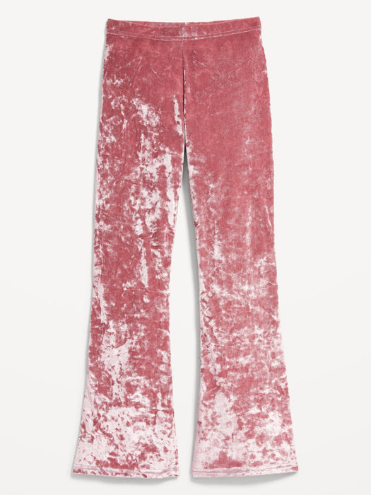 Crushed Velvet Flare Leggings for Girls