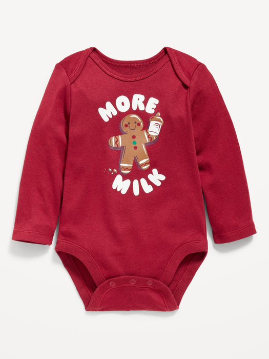 Unisex Long-Sleeve Graphic Bodysuit for Baby