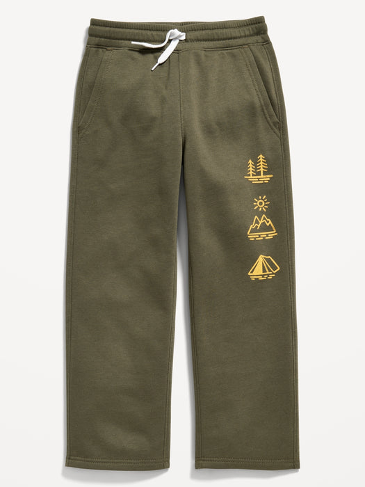 Straight Fleece Graphic Sweatpants for Boys
