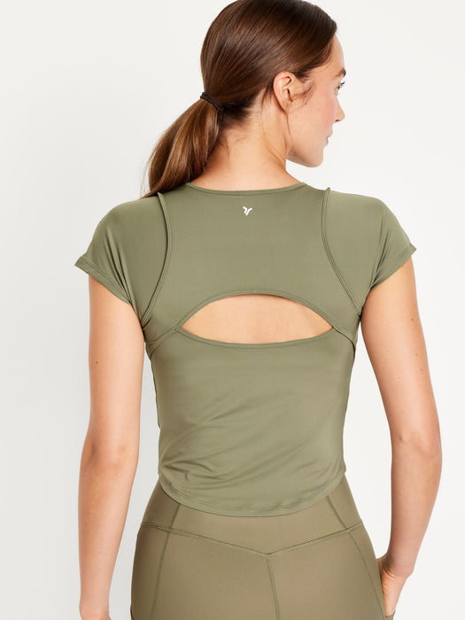 FlowForm Crop Cutout-Back Top