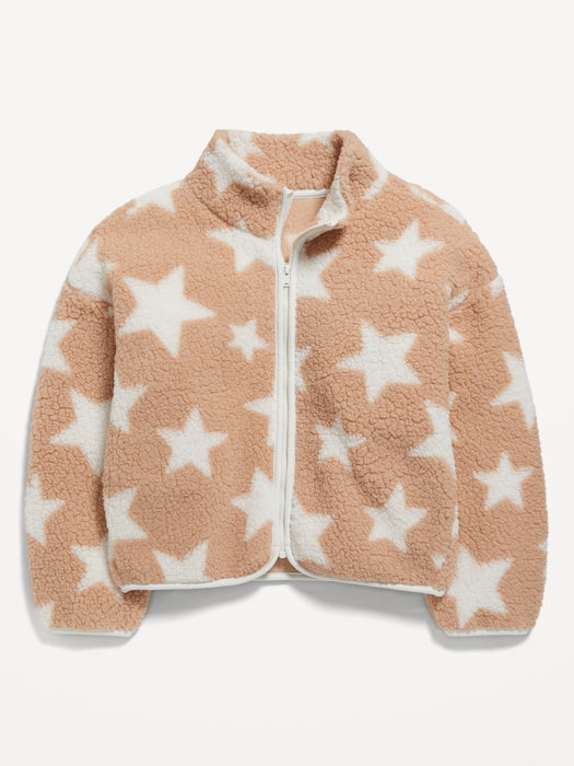 Cozy Sherpa Zip Jacket for Girls