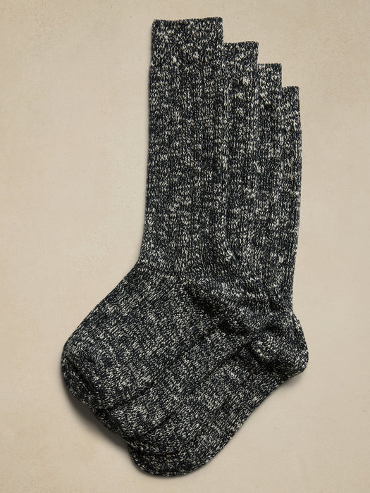 Marled Boot Sock 2-Pack