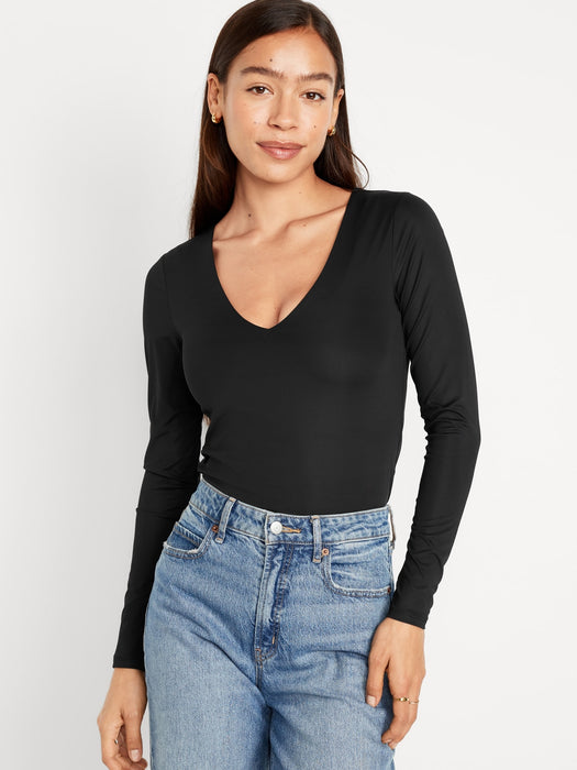 Double Layer Sculpting Crop T-Shirt